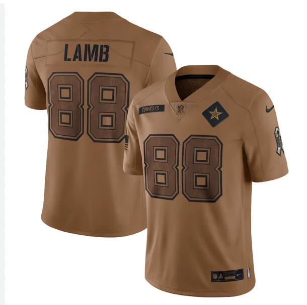 Men Nike #88 Lamb Brown Dallas Cowboys 2023 Salute To Service Retired Player Limited Jersey->indianapolis colts->NFL Jersey
